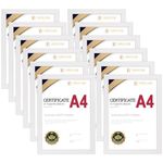 Giftgarden 12 Pack A4 Photo Frames, White A4 Picture Frame Certificate Frames for Wall Hanging and Tabletop Display