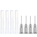 100 Pack 27Ga 1/2 Inch Dispensing Needle Lab Syringe Needle with Luer Lock