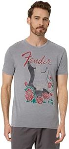 Lucky Brand Men's Fender Guitar Graphic Tee, Gargoyle, Large