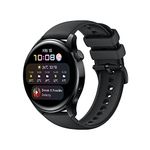 HUAWEI WATCH 3 | Connected GPS Smartwatch with Sp02 and All-Day Health Monitoring | 14 Days Battery Life - Black Fluoroelastomer Strap