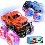 Toys for 2 3 Year Old Boy Gifts:2 Pack Monster Truck Toy Cars - Light-Up Pull Back Inertia Toy Cars for Toddler Boys - Monster Trucks for Boys Age 2 3 4 5 - Best Birthday Gifts for Boys/Girls age 3 5