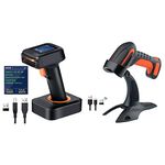 Tera 2D Barcode Scanner Wireless, Bluetooth QR Code Scanner, Patent Number 90078251950003, HW0006 & Pro 2D Wireless Barcode Scanner, Bluetooth QR Code Reader, 8100,Orange