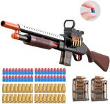 Kyliandi Pump Shotgun Toy Realistic Barrel Shell ejecting Foam Blaster Gun Soft Bullet Look Real Sniper Rifle with Scope Dart Pellet Shooting Game for Boys Teens Adults Gifts Age 8-14 Year Old (Brown)