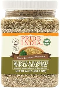 Pride Of India - Quinoa & Basmati Whole Grain Mix - Brown Rice Quinoa Supergrain, 1.5 Pound Jar