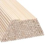 BELLE VOUS Natural Round Wood Dowel Rods (200 Pack) - 18cm / 7.09 Inches - Extra Long Unfinished 5mm Wooden Craft Sticks - Dowels for Woodcraft, Art Projects, Decorations & DIY Crafts