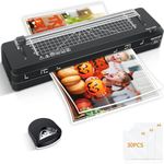 Laminator, A3 Laminator Machine with 30 Laminating Pouches, Cold and Thermal Laminator A3 Build in Paper Cutter and Corner Rounder, Laminating Machine for Home School Use