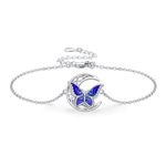Twoowl Butterfly Bracelet 925 Sterling Silver Celtic Moon Bracelet Irish Celtic Jewellery Gifts Christmas Mother's day for Women Girls