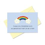 Arsagen Cute Rainbow Card For Teacher, Thank You for Being Part of My Story, End Of School Card, Appreciation Card for Teacher Mom