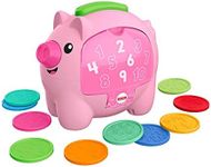 Fisher-Price Laugh & Learn Musical Toy Count & Rumble Piggy Bank With Songs And Motion For Baby & Toddler Ages 6+ Months