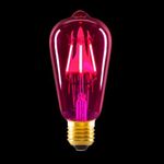 VELOCIOUS Pink Color 4W E27 E26 Base Filament Bulbs | Edison Bulb | Filament Antique Bulb | 15000 Light Hours | Hanging Light Led Bulb Warm White 2700K Antique Vintage Filament Light Bulbs Pack Of 1