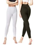 DEVOPS Women's 2 Pack Thermal Long Johns Underwear Leggings Pants, 1#(basic_2pack) Black / White, Large