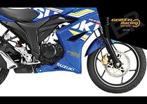 SIGN EVER Suzuki Gixxer Racing Bike Stickers and Graphics for Sides Chaise Body Vinyl Decals L x H 15.00 cm X 4.50 cm Pack of 2 (Gold)