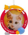 Hallmark I Ignore Because I Love Cat Photo Frame Christmas Ornament, Picture Frame Cat Lover Gifts