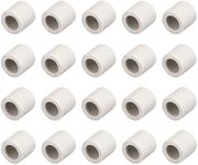 uxcell 20pcs 10mm Dia Ceramic Tube Insulated Electronic Wire Bundle Heat Insulation Protection Single Bore