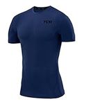 TCA Men's Pro Performance Compression Base Layer Short Sleeve Thermal Top - Blueprint, XL