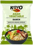 Koyo Ramen Soup, Asian Vegetable, Made With Organic Noodles, No MSG, No Preservatives, Vegan, 2.1 Ounces Per Package