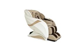 HCI eRelaxic 4D Full Body Massage Chair - Smart Back Mechanism, Zero Gravity Recliner, Full Body Stretch, Heat Therapy, 107 Air Bags, 145 cm Long SL Guide Rail, Blutooth (White- Beige)