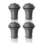 Vacu Vin Wine Saver Vacuum Stoppers Set of 4 – Grey