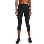 Under Armour Womens HG High Capri Pants Black 12 (M)