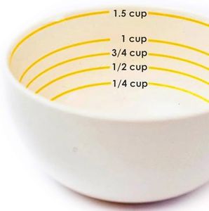 Uba Portion Control Bowl (PORCELAIN) for Measuring, Bariatric Diet, Diabetes & Healthy Eating (1)