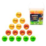 Road Warrior Multi-Colour Street Hockey Balls, 15 Pack Low Bounce Ball Hockey Balls for Kids, Suitable for Warm Weather, Indoor & Outdoor Use, Comes with Storage Bucket…