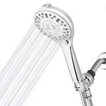 Waterpik ShowerClean Pro Hand Held Shower Head High Pressure Rinser with Built-in Power Jet Wash Shower Cleaner in Chrome, QCW-763ME