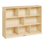 ECR4Kids 8-Compartment Birch Storage Cabinet, 36-Inch, Natural