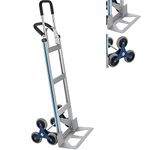 SmarketBuy Aluminum Stair Climber Hand Truck 18 x 7.5 Inch Nose Plate Stair Climbing Hand Truck 6 Wheels Hand Truck Dolly (Stair Climber Hand Truck)