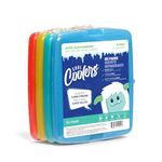 Fit & Fresh Cool Coolers Slim Reusable Ice Packs for Lunch Boxes, Lunch Bags and Coolers, Set of 4, Multicolored