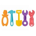 PandaEar 5 Pack Teething Toys for Babies 3+ months, Silicone Baby Teethers Frozen Chew Toys for Teething Relief, Infant Newborn Toys, BPA Free, Hammer Wrench Tool Teether, Baby Boy Toys Stuff