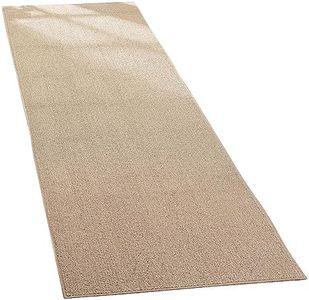 Collections Etc Extra-Wide and Extra-Long Skid-Resistant Floor Runner Rug for High-Traffic Flooring Areas, Including Entryways, Hallways, Foyers and Kitchens, Sand, 28"X120"