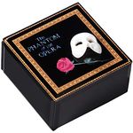 Phantom of the Opera Mask and Rose Glass Music Box