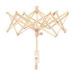 CKB LTD Wooden Swift Yarn Umbrella Ball Winder - Hand Operated Knitting Crochet Tool Machine, Crocheting Skein Wool String Holder Large 24"