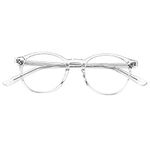 ZENOTTIC Vintage Women Men Fake Glasses Round Non-Prescription Glasses Small Eyeglasses Frames Clear Lens