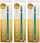 Curaprox CS12460 Velvet Ultra Soft Swiss Toothbrushes - 3-Pack - Best Toothbrush With Soft Bristles For Adult Men And Women With Sensitive Teeth And Gums