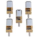 CNBTR 12mm Silver GA12-N20 15RPM Miniature Metal Electric 3V DC Gear Motor Gearwheel with 10mm Output Shaft Set of 5