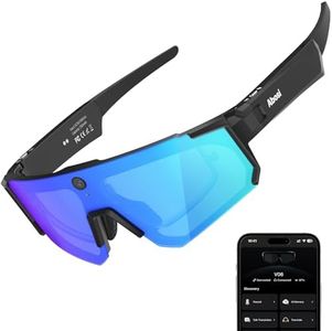 Abosi AI Smart Glasses with Camera, ChatGPT & AI Object Recognition, 1200P Video with 6-Axis EIS, Polarized UV400 Sunglasses, Real-Time Translation, IP54 Waterproof for Cycling, Hiking & Vlogging