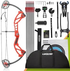 Compound Bow Archery Sets for Youth & Kids,Beginners, Right Hand Compound Bows, Draw Length 18"-27",15-30 lbs Draw Weight, 260fps, Hunting Bow Archery Arrows Set (Red)