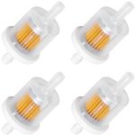 Canamax 691035 Fuel Filter - Pack of 4 - Compatible with 1/4" Inline Briggs and Stratton 12hp 17.5hp 27hp 35hp Engines - Replaces 493629 5065 49019-7001 7-07106-25 120-754 B1SB7998 AM108356