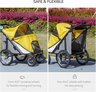 PawHut Foldable Pet Stroller – Lightweight, Portable, Blue