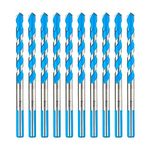 toolant 8mm Concrete Drill Bit Set & Masonry Drill Bit Set, Shockproof Hammer Drill Bit Set for Concrete/Glass/Brick/Plastic/Cement/Tile, Industrial Strength Carbide Drill Bit Tip, 8mm Box of 10