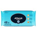 Attends Unscented Washcloths for Adult Incontinence Care, hypoallergenic, Latex and Alcohol Free , 48 Count (Pack of 12)