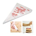 Perfect Bakeware - A Bakers Friend 100 Pcs Polythene Icing Piping Cone For Decorating For Cream Cake Pastry Cupcake Decoration Reusable Transparent (Pack Of 100, Medium)