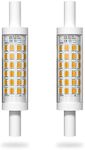 Bonlux R7s 78mm Linear LED Bulb 5W Dimmable,Warm White 3000K Slim R7s LED Bulb,40W R7s Halogen Replacement,78mm Floodlight Bulbs,Linear J78 Double Ended Floodlight, 500Lm (2-Pack)