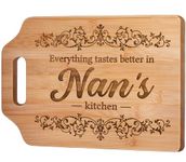 Giftasy Nan Gifts, Nan Birthday Gifts, Unique Handmade Engraved Cutting Board, Kitchen Gifts for Nan from Grandchildren, Presents for Nan on Birthday Christmas Mothers Day