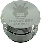 Headchef Samurai Metal Herb and Spices Grinder with Sifter Scraper, 55mm, Silver