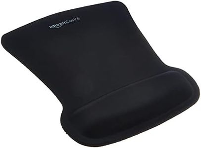 Amazon Basics - Irregolare Tappetino per mouse in gel con poggiapolsi, Nero
