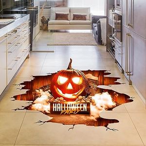 Manqyi 2 Piezas Pegatinas de Piso de Halloween, Etiqueta de la Pared de Halloween, Pegatinas de Pared de Halloween, Horror Atmósfera Pegatinas, para Decoraciones de Pared, Fiesta de Halloween