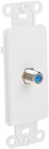 Leviton 40681-W F Connector Decora Insert,Aluminum, White