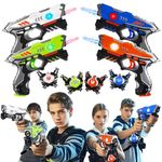 JOYENDER Laser Tag Game for Kids Laser Tag 4 Player Pack with Vests - Lazer Tag Game Gift for Boys Toy Aged 4 5 6 7 8 9 10 11 12+ Laser Tag Gun for Kids, Laser Tag Set Family Group Indoor Outdoor Game